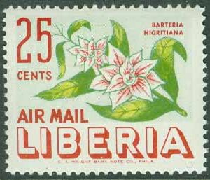 Liberia – M  482 Blommor, Barteria nigritiana, 25 C **