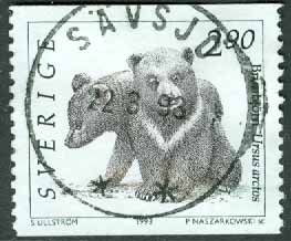 F 1773A Vilda djur 2. Prakt SÄVSJÖ 22.3.93  (F/Sm)