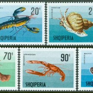 Albanien – M 1299-1305 Havsdjur, 7 kpl **