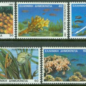 Grekland – M 1680-1684 Mikroorganismer i Medelhavet, 5 kpl **