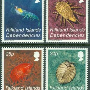 Falkland Islands Dep. – M  121-124 Kräftdjur, 4 kpl ** veck