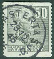 F  283 Gustaf V 50 öre. VÄSTERTÅSJÖ 28.12.45  (Z(Y)/Å)