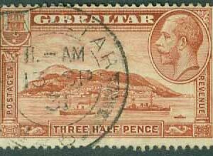 Gibraltar – M 97A Gibraltarklippan och George V, 1½ P stpl