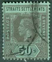 Straits Settlements – M  148 xa Kung George V, 50 C stpl