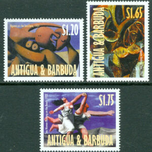 Antigua & Barbuda – M 2820-2822 Konst av P. Picasso, spansk målare. 3 kpl **
