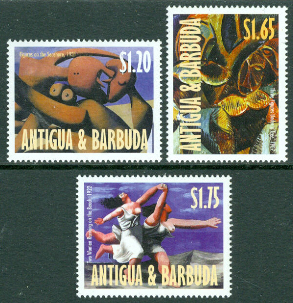 Antigua & Barbuda - M 2820-2822 Konst av P. Picasso, spansk målare. 3 kpl **