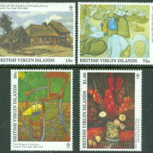 British Virgin Islands – M  744-747 Vincent van Goghs död 100 år, 4 kpl **