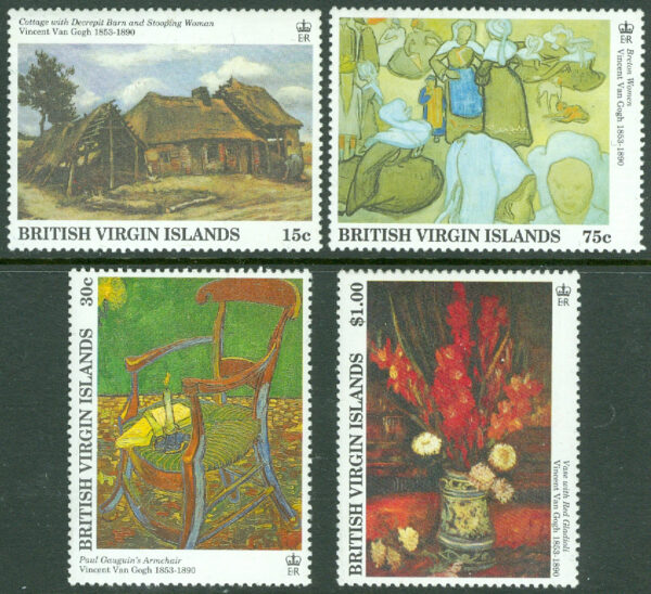 British Virgin Islands - M  744-747 Vincent van Goghs död 100 år, 4 kpl **