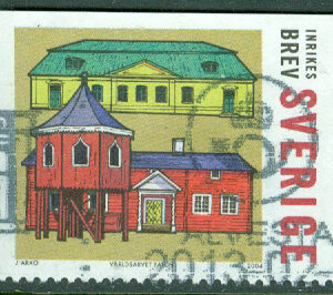 F 2412 Världsarvet 5, byggnader, Sverige brev stpl