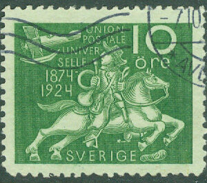 F  212 Världspostföreningen 10 öre stpl STOCKHOLM 7 LBR 5.2.25  (A/U)