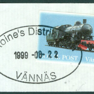 Vännäs Lokalpost – F    2 Lokalfrimärke stpl Roine´s Distribution 1999-08-22 på klipp