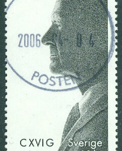 F 2543 Carl XVI Gustaf 60 år. Prakt SKÖVDE 2006-04-04  (R/Vg)