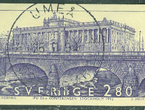 F 1747 Sveriges riksdag. Prakt UMEÅ 25.11 92  (AC/Vb)