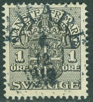 F Tj 27. Tjänste vm krona, 1 öre. SKÅRE 4.12 1919  (S/Vär)