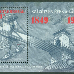 Ungern – M 4570 (BL 252) Budapests kedjebro 150 år, block kpl **