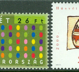 Ungern – M 4586-4587 Påsk 2000, 2 kpl **