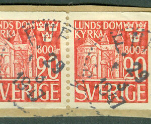 F  366 x 2 Lunds domkyrka. ENEBOGA 29.3 1947 på klipp  (D/Söd)