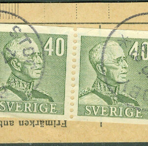 F  281 x 2 Gustaf V profil h. STOCKSBOBY 17.6.48 på klipp  (X/Häl)
