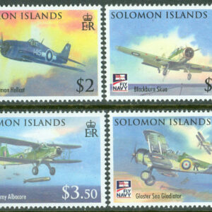 Solomon Islands – M 1398-1401 Brittiskt marinflyg 100 år, 4 kpl **
