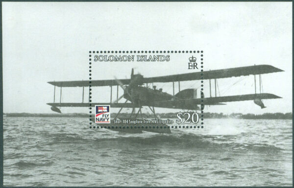 Solomon Islands - M 1402 (BL 102) Brittiskt marinflyg 100 år, block **