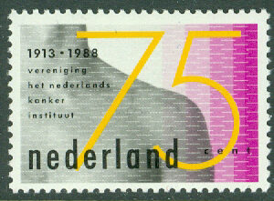 Nederländerna – M 1342 Nederländska Cancerinstitutet i Amsterdam 75 år, 1 kpl **