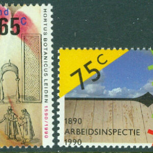 Nederländerna – M 1375-1376 Jubiléer, bl.a. 400 år av Leidens universitets botaniska trädgård, 2 kpl **