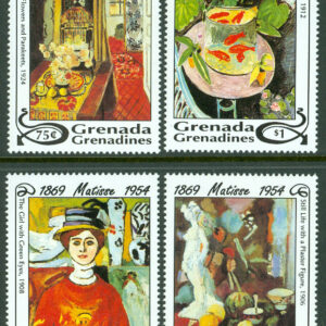 Grenada Grenadines – M 1836-1839 H. Matisse död 40 år, 4 kpl **