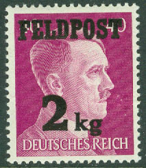 Deutsches Reich – M FP 3 Fältpost, Hitler, påtryck FELDPOST 2 kg, 1 kpl **