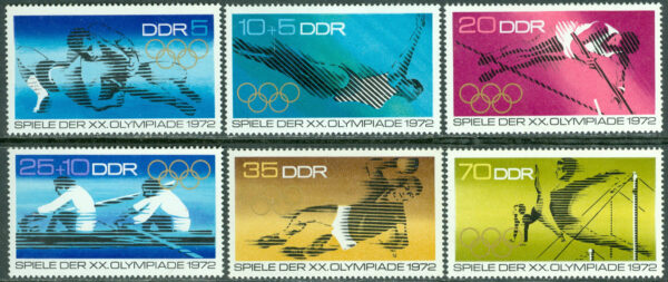 DDR - M 1753-1758 OS i München 1972, 6 kpl **