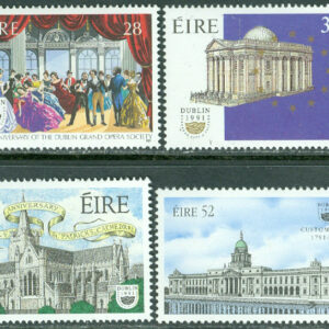Irland – M  755-758 Dublin – Europas Kulturstad 1991, byggnadsjubiléer, 4 kpl **