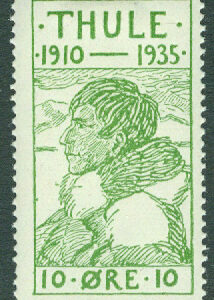 Thule – F T 1 Polarforskaren Knud Rasmussen (1879-1933), 10 öre *