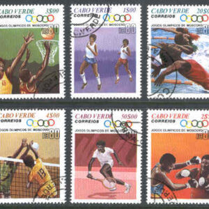 Kap Verde – M  407-412 OS i  Moskva 1980 bla Boxning & Tennis, 6 kpl stpl
