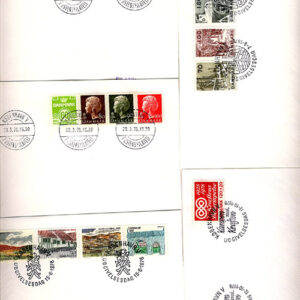 Danmark – FDC 1976-1978 – 5 st KV 100:-