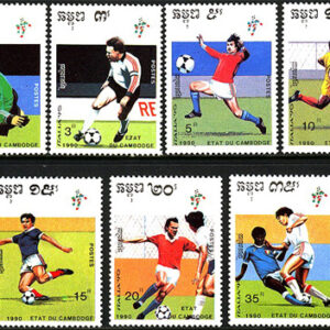 Kambodja – M 1089-1095 VM i Fotboll i Italien 1990 II, 7 kpl **