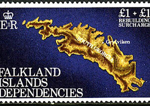 Falkland Islands Dep. – M  116 Återuppbyggnad av Sydgeorgien – Karta, 1 kpl **