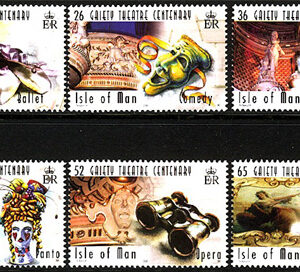 Isle of Man – M  877-882 Gaiety Teatern 100 år, fin serie 6 kpl **