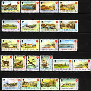 Isle of Man – M   12-27,52-53,58-59,72-73 Landskap – Djur – Båtar, fin serie 22 kpl **