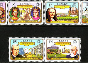 Jersey – M  282-287 Jersey – Frankrike historiskt, 3 st par kpl **