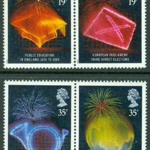 England – M 1198-1201 Årshändelser 1989,  4 kpl i två par **