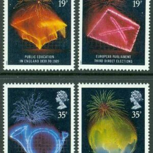 England – M 1198-1201 Årshändelser 1989,  4 kpl **