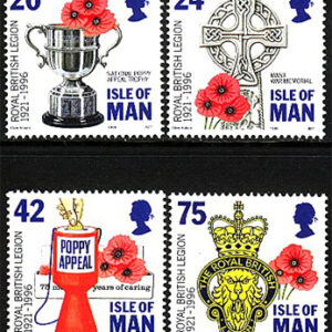 Isle of Man – M  684-687 Royal British Legion 75 år, fin serie 4 kpl **