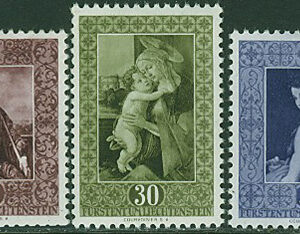 Liechtenstein – M  306-308 Konst i Furstliga gallerian, fin serie 3 kpl *