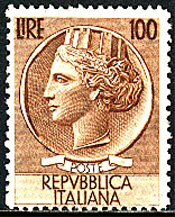 Italien – M  955 C Bruksfrimärke, märke kpl *