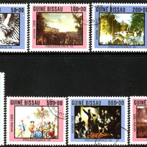 Guinea-Bissau – M 1057-1063 Frim. Utställ. Philexfrance 89 – Konst, 7 kpl stpl