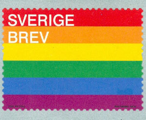 Pride, rullfrimärke Sverige brev