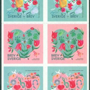 Häfte Hjärtliga hälsningar (10 märken Sverige brev)