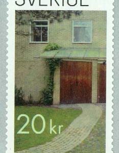 Brun dörr, rullfrimärke 20 kr