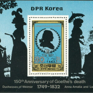 Nordkorea – M BL 121 Goethe död i 150 år – Diktare, vackert Block