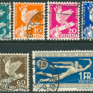 Schweiz – M  250-255 Avrustningskonferans, vacker serie 6 kpl, ktt
