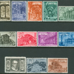 Vatikanen – M  149-160 A Basilika – Påve Pius XII, fin serie 12 kpl **
